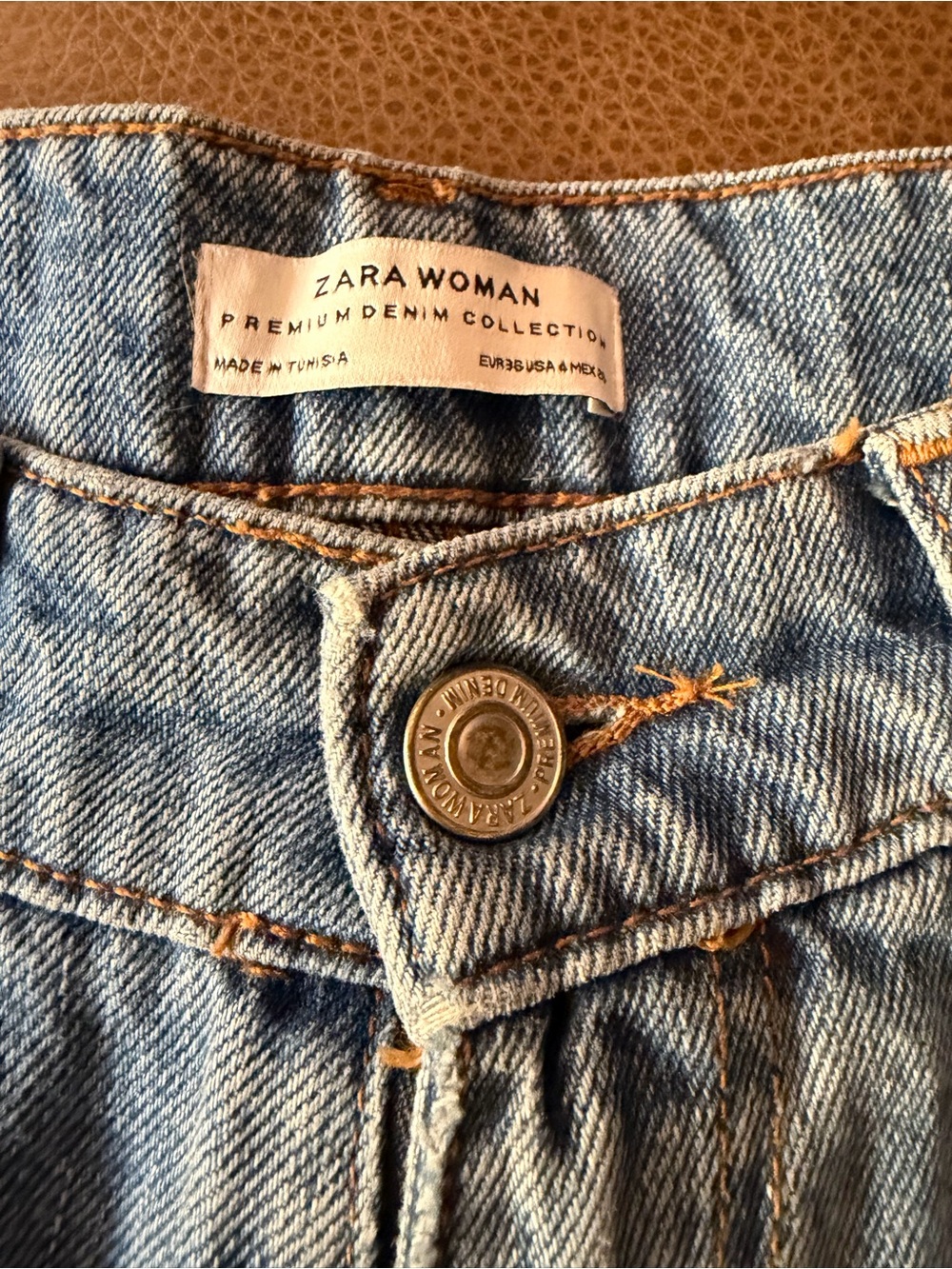 Zara Woman Light Blue High-Rise Denim Jeans